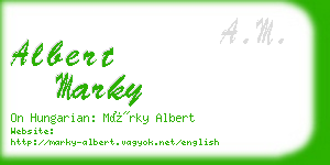 albert marky business card